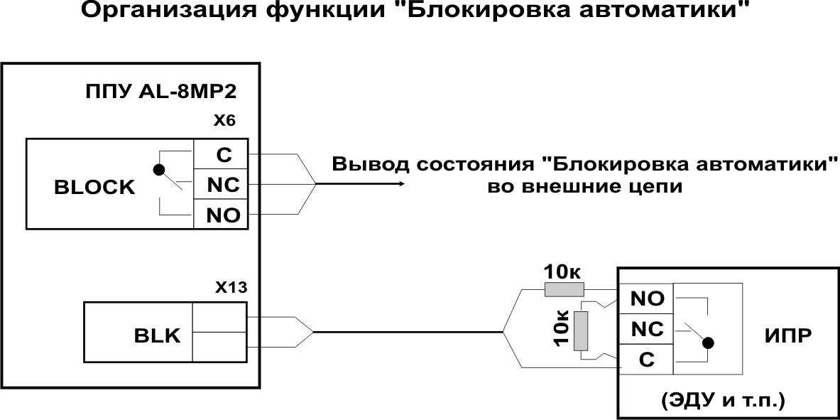 Электронная схема управления внешними устройствами